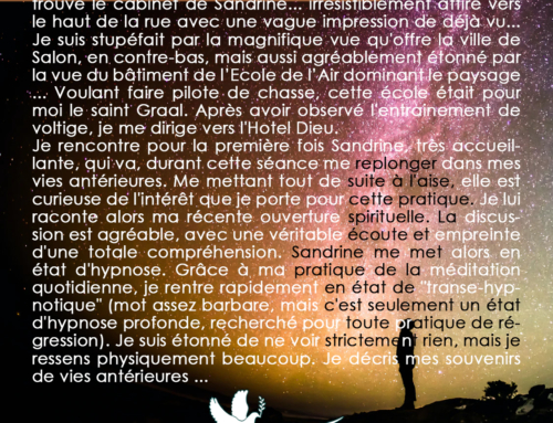 Mes vies antérieures – Témoignage 1 –